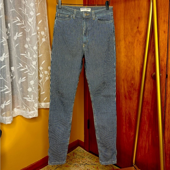 American Apparel Railroad Pin Stripe Jean - Picture 2 of 6